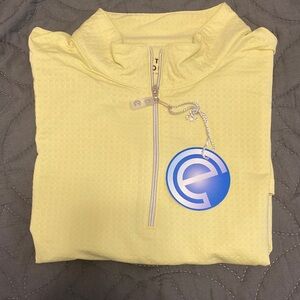 Bette & Court Light Yellow Half-Zip Pullover